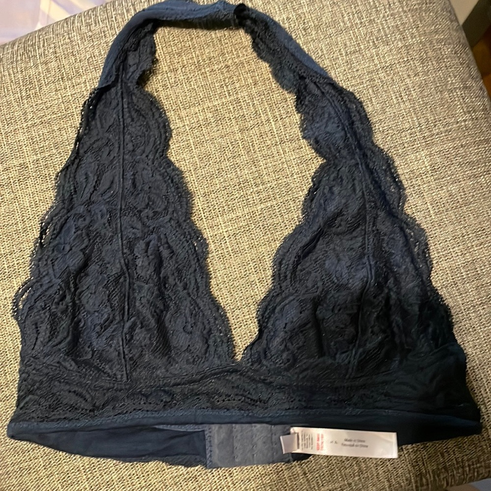 Blue halter bralette